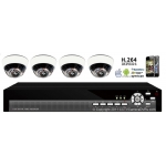 600TVL 4CH channel CCTV DVR Kit Inc. H.264 Network DVR with Mobile Viewing and 4-9MM Varifocal Dome Cameras with 3-Axis Bracket 500G Seagate Hard Drive
